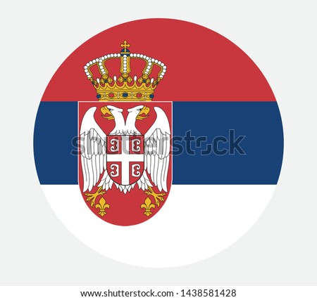 National Serbia flag, official colors and proportion correctly. National Serbia flag. Vector illustration. EPS10. Serbia flag vector icon, simple, flat design for web or mobile app.