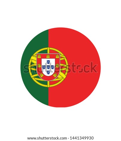 National Portugal flag, official colors and proportion correctly. National Portugal flag. Vector illustration. EPS10. Portugal flag vector icon, simple, flat design for web or mobile app.