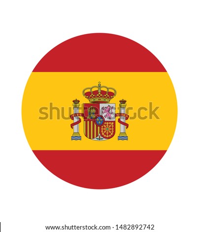 National Spain flag, official colors and proportion correctly. National Spain flag. Vector illustration. EPS10. Spain flag vector icon, simple, flat design for web or mobile app.