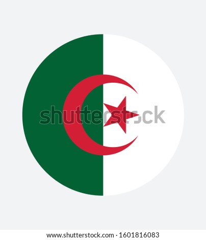 National Algeria flag, official colors and proportion correctly. National 
Algeria flag. Vector illustration. EPS10. Algeria flag vector icon, simple, flat design for web or mobile app.