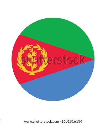 National Eritrea flag, official colors and proportion correctly. National Eritrea flag. Vector illustration. EPS10. Eritrea flag vector icon, simple, flat design for web or mobile app.