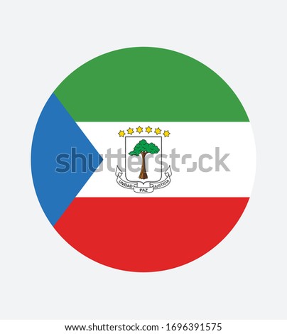 National Equatorial Guinea flag, official colors and proportion correctly. National Equatorial Guinea  flag. Vector illustration. EPS10. Equatorial Guinea flag vector icon, simple, flat design 