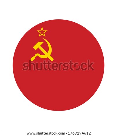 Soviet Union flag, official colors and proportion correctly. Soviet Union flag. Vector illustration. EPS10. Soviet Union flag vector icon, simple, flat design for web or mobile app.