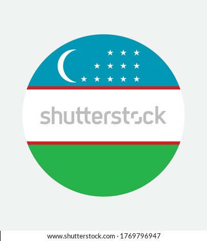 National Uzbekistan flag, official colors and proportion correctly. National Uzbekistan flag. Vector illustration. EPS10. Uzbekistan flag vector icon, simple, flat design for web or mobile app.