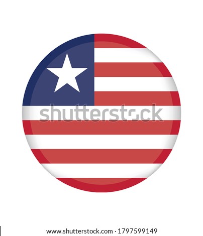 National liberia flag, official colors and proportion correctly. National liberia flag. Vector illustration. EPS10. liberia flag vector icon, simple, flat design for web or mobile app.