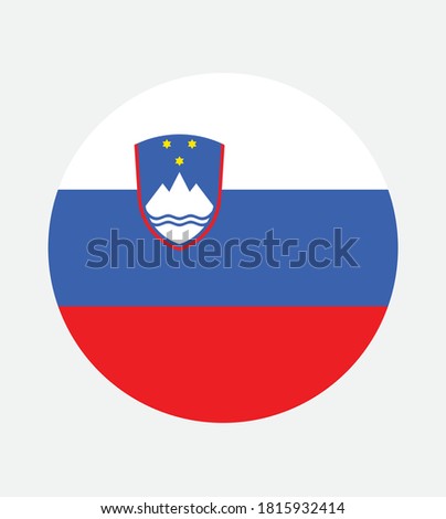 National Slovenia flag, official colors and proportion correctly. National Slovenia flag. Vector illustration. EPS10. Slovenia flag vector icon, simple, flat design for web or mobile app.