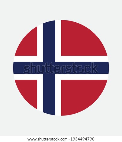 National norway flag, official colors and proportion correctly. National norway flag. Vector illustration. EPS10. norway flag vector icon, simple, flat design for web or mobile app.