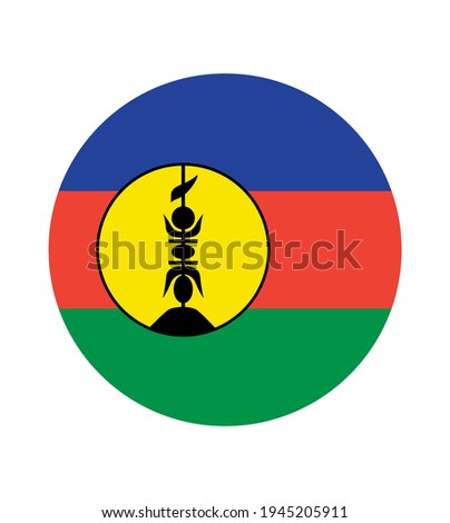 New Caledonia flag, official colors and proportion correctly. New Caledonia flag. Vector illustration. EPS10. New Caledonia flag vector icon, simple, flat design for web or mobile app.