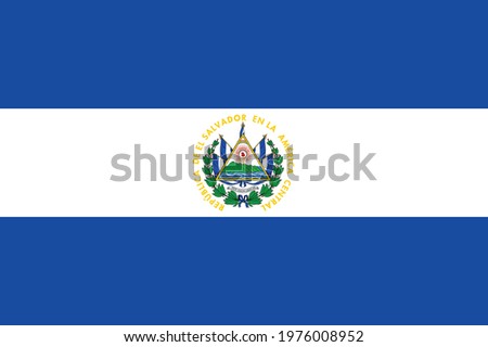 National El Salvador flag, official colors and proportion correctly. National El Salvador flag. Vector illustration. EPS10. El Salvador flag vector icon, simple, flat design for web or mobile app.