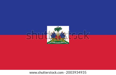 National Haiti flag, official colors and proportion correctly. National Haiti flag. Vector illustration. EPS10. Haiti flag vector icon, simple, flat design for web or mobile app.