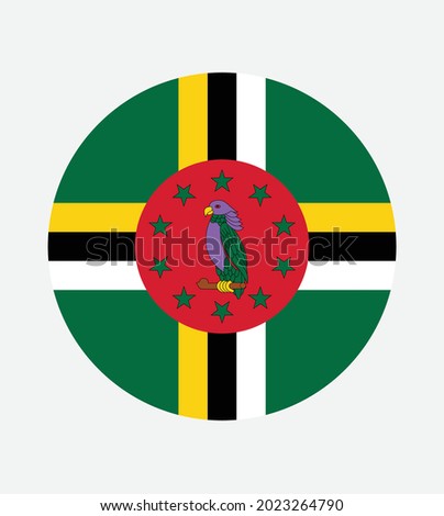 National Dominica flag, official colors and proportion correctly. National Dominica flag. Vector illustration. EPS10. Dominica flag vector icon, simple, flat design for web or mobile app.