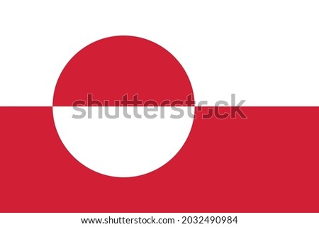 The flag of Greenland. Greenland country flag is a symbol of freedom, patriotism and independence.