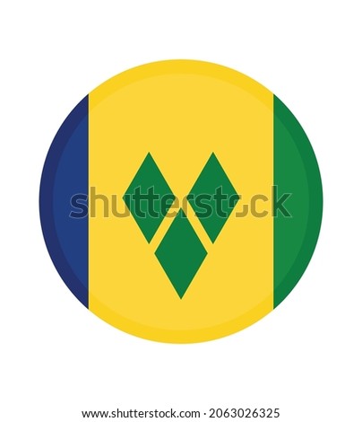 National Saint Vincent and the Grenadines flag, official colors and proportion correctly. National Saint Vincent and the Grenadines flag. Vector illustration. EPS10.