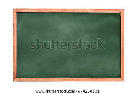Empty green chalkboard texture hang on the white wall. double frame from greenboard and white background. image for background, wallpaper and copy space. bill board wood frame for add text. Stockfoto © 