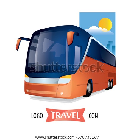 Transport travel bus company logo