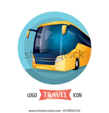 Transport travel bus company logo