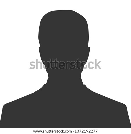 silhouette of people. Unknown male person illustration
