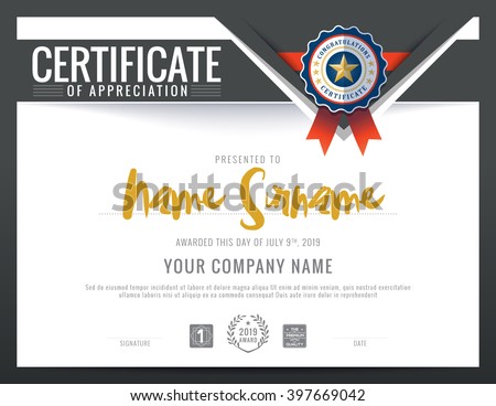 certificate of appreciation background design