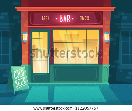 Similar – Image, Stock Photo Entrance to the beer garden and restaurant Prater Biergarten Berlin