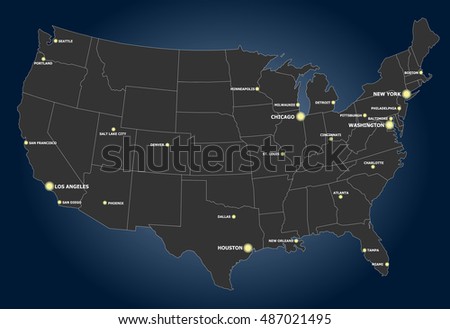 Main cities of the United States 