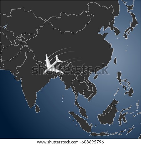 Asia Airline, map 
