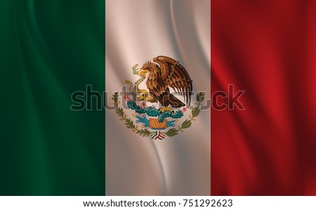 Flag of Mexico, Waving