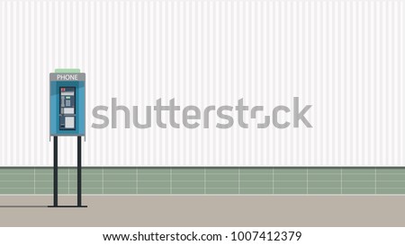 Pay phone vector. free space for text. wallpaper. background.