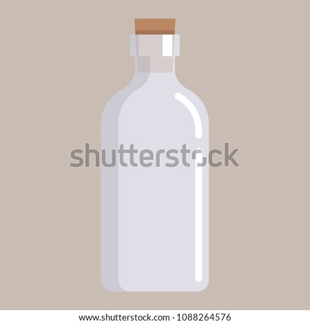 Bottle cartoon vector. free space for text. wallpaper. background.