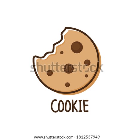 Cookie logo design. Cookie vector on white background.