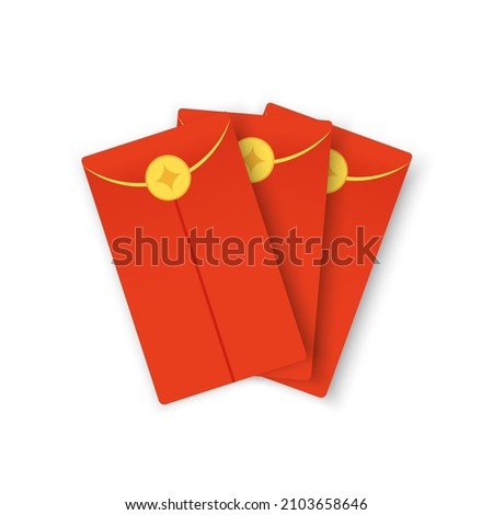 Chinese reward. Red paper pack. Envelope vector. Happy Chinese new year.