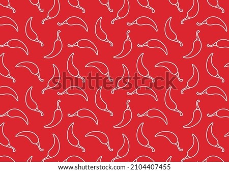 Chili pattern vector. wallpaper free space for text. background. background. Chili icon vector.