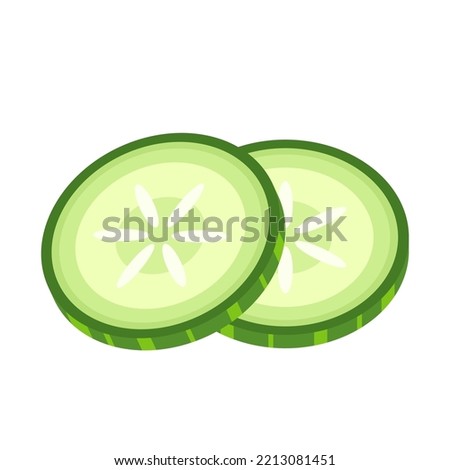 Cucumber slice icon. Cucumber vector.