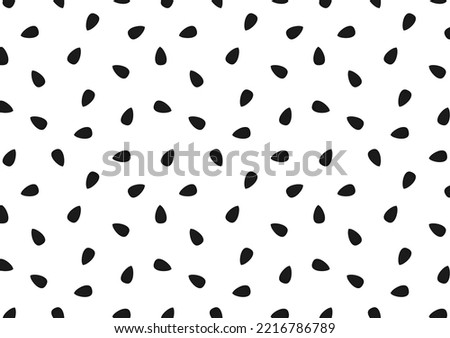 Black sesame seeds pattern wallpaper. Black sesame seeds on white background.