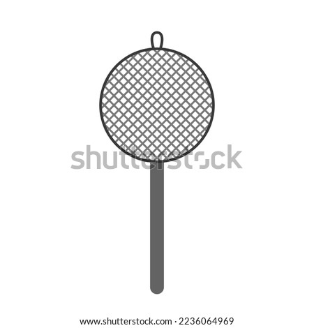 Kitchen colander icon. Vector Illustration. Steel colander.