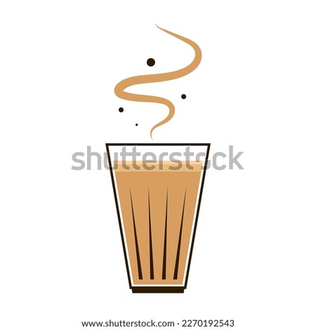 Indian hot drink vector. Indian chai icon. Chai is Indian drink. Kerala tea shop illustration vector eps.Indian Kerala roadside. Kerala tea shop line drawing. Kerala Old.