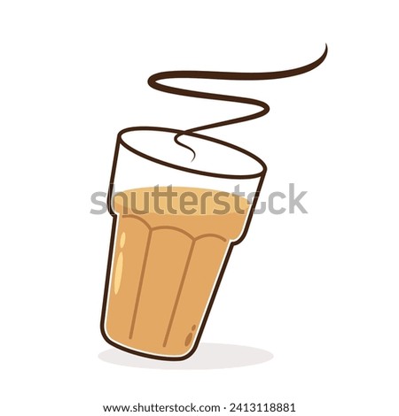 Indian hot drink vector. Indian chai icon. Chai is Indian drink. Kerala tea shop illustration vector eps. Indian Kerala roadside. Kerala tea shop line drawing. Kerala Old.