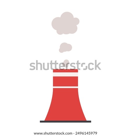 Similar – Image, Stock Photo The exhaust air chimney shines only externally in front of the dirty facade