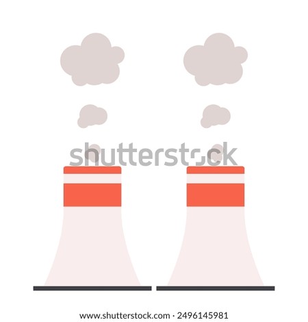 Similar – Image, Stock Photo The exhaust air chimney shines only externally in front of the dirty facade