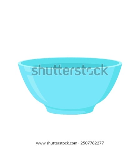 Blue Bowl. Bowl on white background. bowl vector.