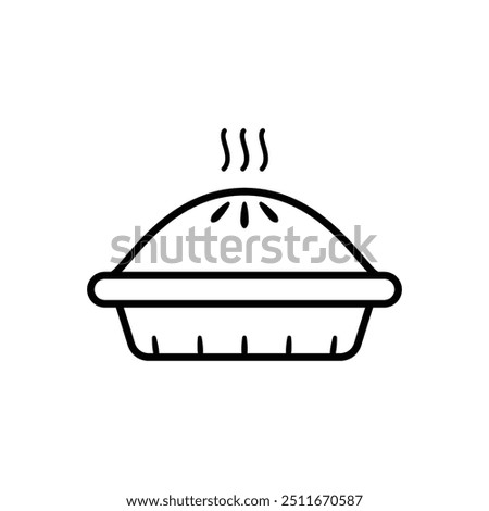 Pie icon logo isolated. Pie icon, bakery vector.