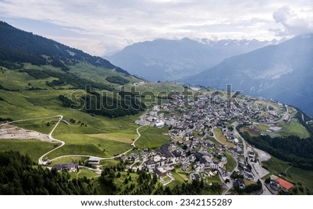 Similar – Image, Stock Photo Alpine panorama, Serfaus / Austria