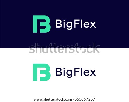 B & F Letter Logo icon elements. Creative Graphic Alphabet Symbol for Corporate Business Identity.  Typographic Concept Icon design template Stock fotó © 