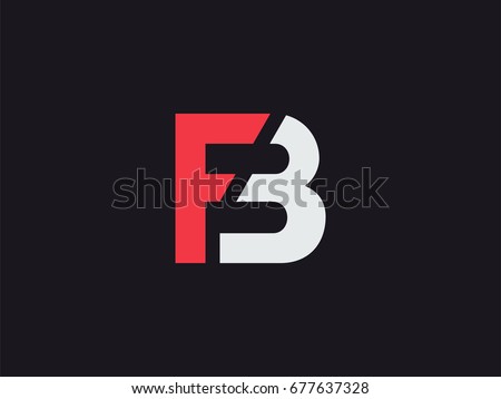 Abstract F & B Letter Logo element. Creative Graphic Alphabet Symbol for Corporate Business Identity.  Typography Concept Icon design template, initials mark Stock fotó © 