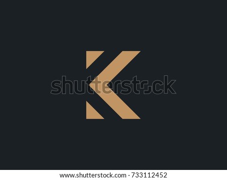 K Letter Logo concept. Creative Minimal emblem design template. Universal elegant icon. Premium business finance logotype. Graphic Alphabet Symbol for Corporate Business Identity. Vector element Stock fotó © 