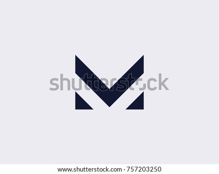 Letter M line logo design. Linear creative minimal monochrome monogram symbol. Universal elegant vector sign design. Premium business  logotype. Graphic alphabet symbol for corporate business identity