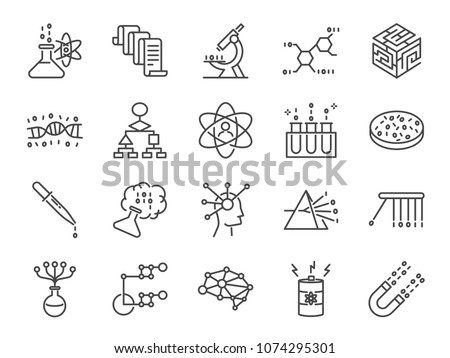 Data science icon set. Included the icons as user algorithm, big data, procedure, science, test, raw data, sorted, solution and more