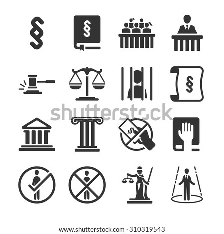 Law Icons Stock Vector 310319543 : Shutterstock