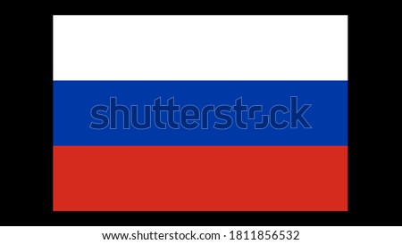 National flag of Russia, 2:3 proportion.
 The basic design of the current Russian flag 