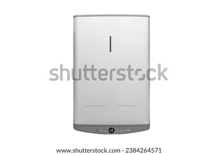 Similar – Image, Stock Photo Water heater or boiler repair, with electrical wires and pipes in the bathroom. close-up.