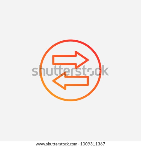 Outline exchange icon. gradient illustration isolated vector sign symbol